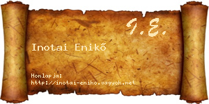 Inotai Enikő névjegykártya